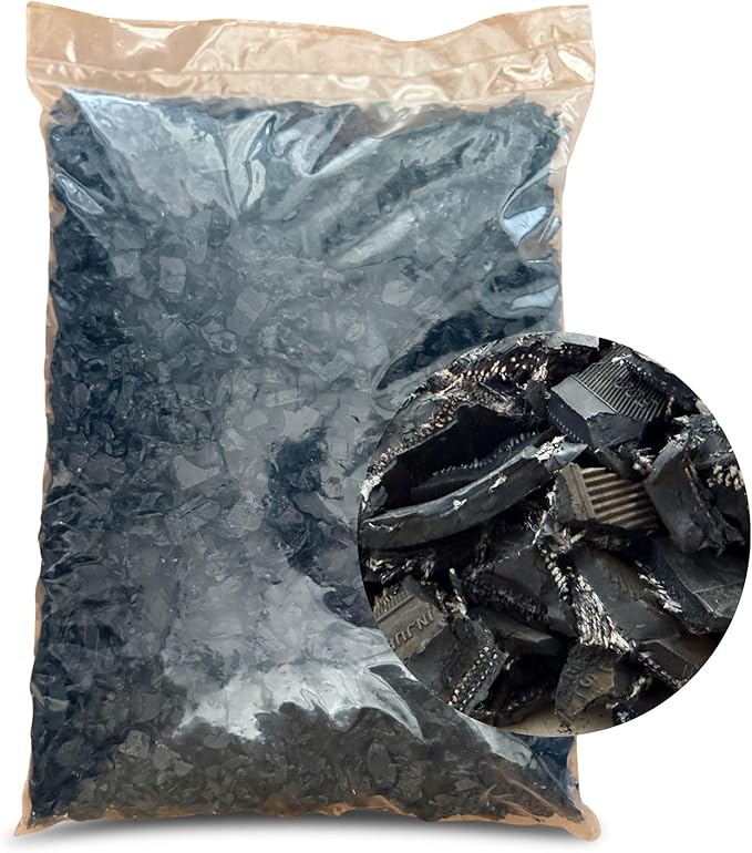ā 100% Wire-Free Premium Grade Nugget Rubber Mulch for Playgrounds & Landscaping | Safe for Kids & Pets, No Replacement Needed, Ultra Durable | Natural, 20 lb (0.8 cu ft)