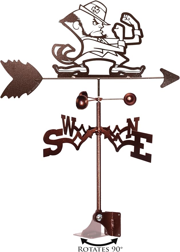 SWEN Products Notre Dame Fighting Irish Weathervane (Adjustable Mount Included)