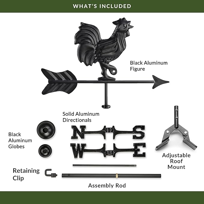 Good Directions Shed Size Rooster Weathervane