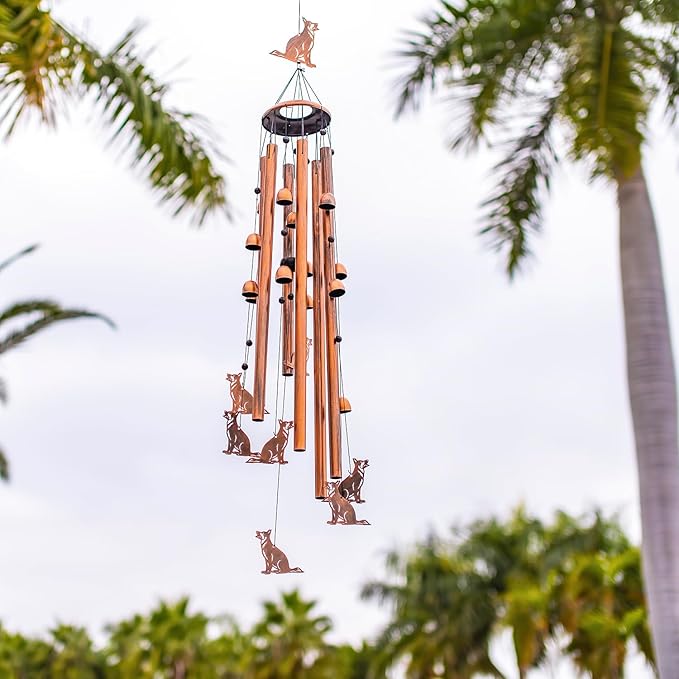 Extra Large 55 inch German Shepherd Dog Wind Chimes for Outside,Dog Gifts for Women Men/Memorial Gifts/Birthday Gift Metal windchimes Outdoors/Indoors,Garden Decor,Patio,Home,Porch,Yard Decorations