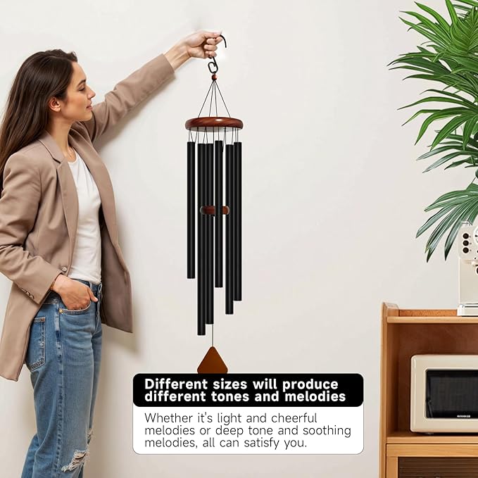 50'' Wind Chimes for Outside Deep Tone, Large Wind Chime, 6 Heavy Duty Tubes Metal Extra Large Wind Chimes Outdoor, Decoration for Garden, Patio, Yard, Gifts for Mother's Day(Rhombus)