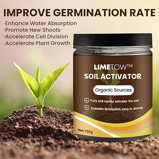 LIMETOW Premium Soil Activated Treasure - Organic Soil Activator & Plant Fertilizer for Raised Garden Beds, Potting Mix, and Seedling Compost (2Bottle)