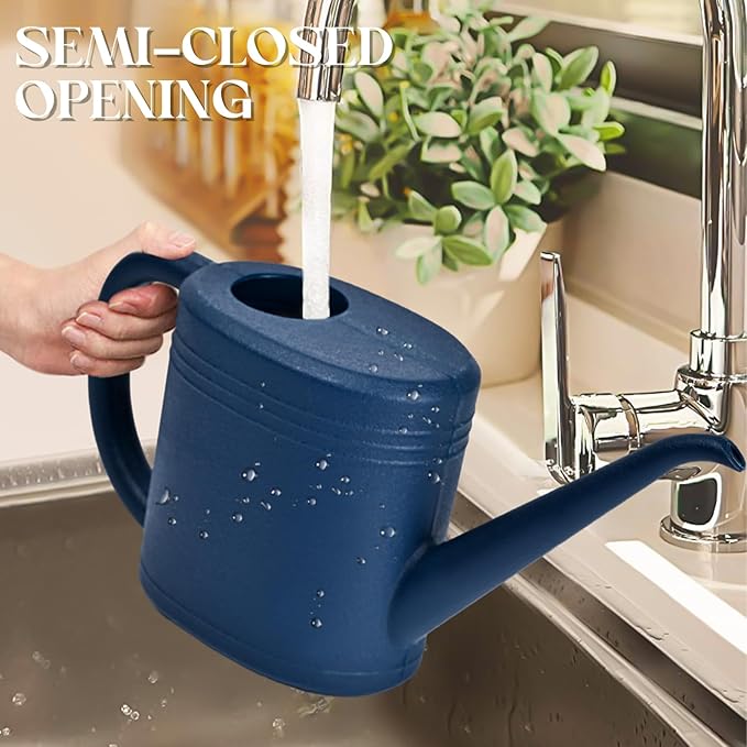 Plant Watering Can for Home Garden - with Long Spout - 1/4 Gallon - Navy Blue