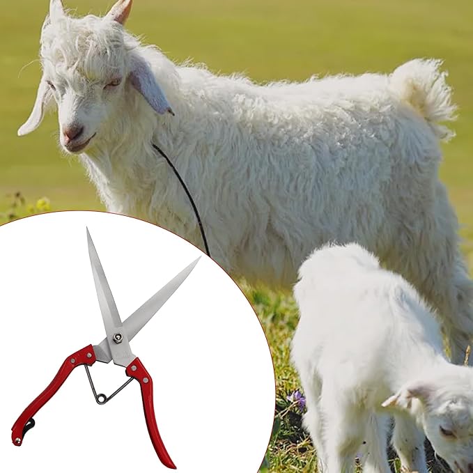 1PCS Multifunctional Stainless Steel Sheep Shears Hand Pruner, Powerful Spring Garden Shears,Wool Shears Manual Cow Wool Scissors Supplies Tool Pet