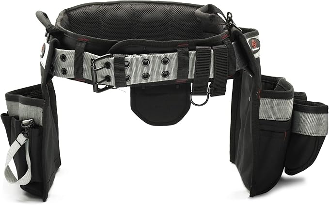 TradeGear Part#SZA Electrician's Belt & Bag Combo - Heavy Duty Electricians Tool Belt Designed for Comfort & Durability - Ideal for All Electricians Tools - Fits Sizes S - L (26"-40")