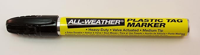 Orange Plastic Plant Label with Copper Wire Attachments and All Weather Marker (Pack of 100)