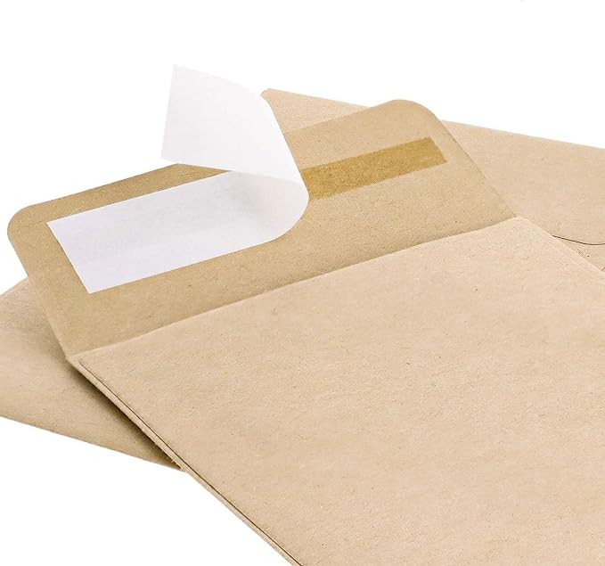 Juvale Seed Packets - 4.5 x 3.25 In, Brown, 100 Pack - Blank Seed Packets for Coins & Mini Parts Storage, DIY Craft Use