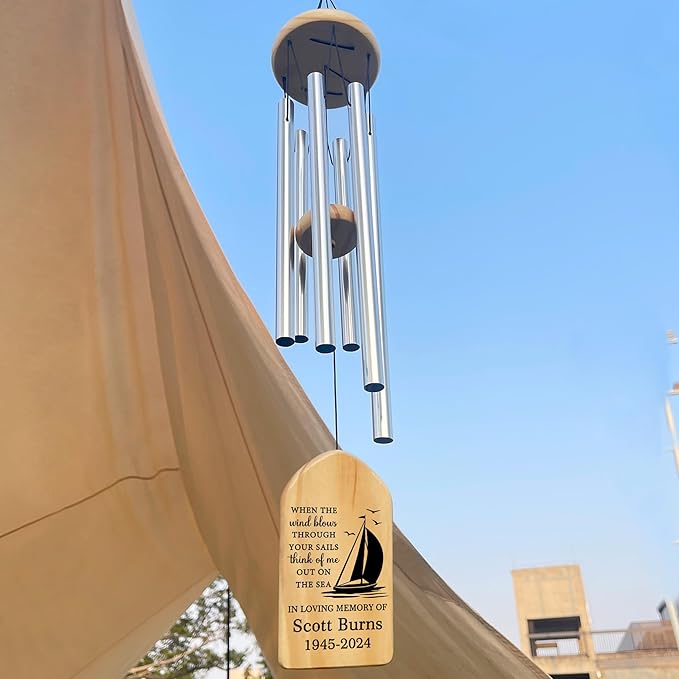 Memorial Wind Chimes - In Memory of a Loved One, Sympathy Gift for Loss of Loved One