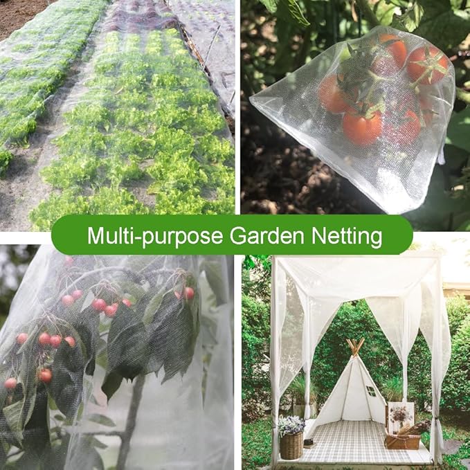 Garden Netting, 10x33Ft Bird Netting for Garden Protection, Fruit Tree Netting for Cicadas, Blueberry Bush Netting Cover Garden Mesh Netting for Plants