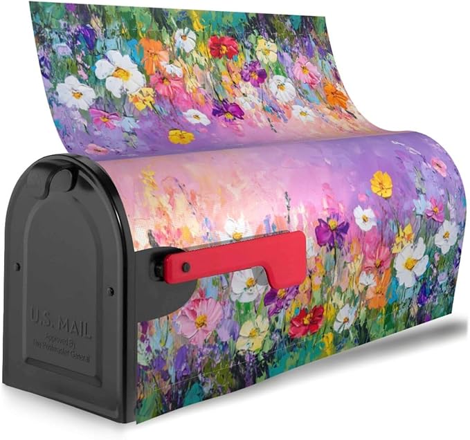 Flower Mailbox Covers Magnetic Letterbox Covers 21x18 Inch for Garden Outdoor Decoration
