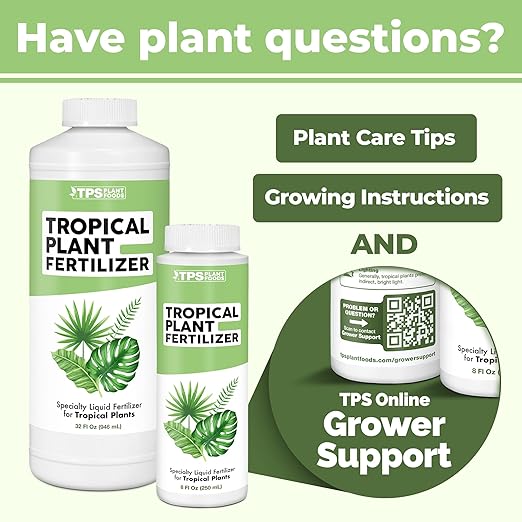 TPS NUTRIENTS Tropical Plant Fertilizer for All Tropical Indoor and Outdoor Plants, Liquid Plant Food, 32 oz (1 Quart)