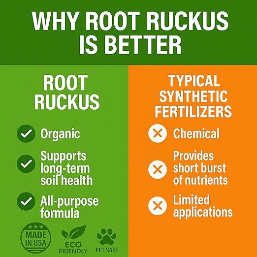 GS Plant Foods Root Ruckus Compost Fertilizer Organic Plant Food - Turbo Charged Compost for Plants - Humic Acid & Sea Kelp Nutritional Root Supplement for Lawns, Soil, Shrubs & Vegetables - 1 Gallon