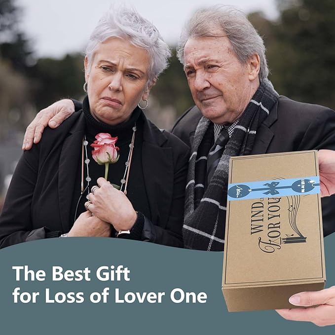 ASTARIN Deep Tone Memorial Wind Chimes Personalized, Sorry for You Loss Bereavement Gifts, Outside Condolence Wind Chime for Loss of Mother Father, 35" Three Colors