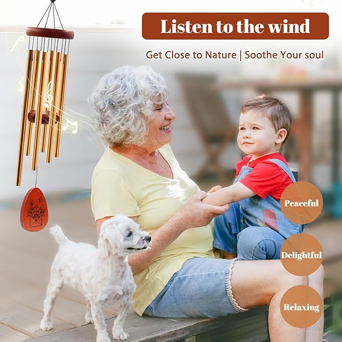 Gifts for Grandma, Grandma Gifts for Wind Chimes, Grandmother Birthday Gift for Christmas Thanksgiving, Grandmother Nana Gift from Grandchildren for Mothers Day