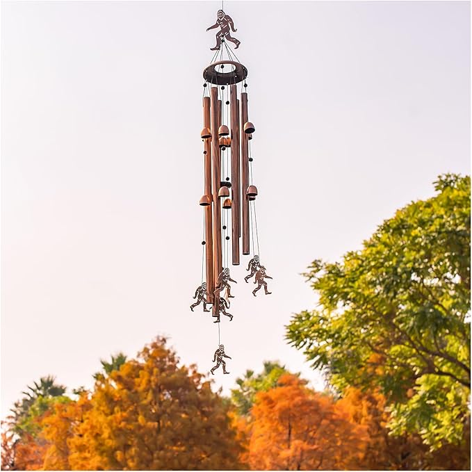 Extra Large 55 inch Bigfoot Wind Chimes for Outside,Big Foot Sasquatch Gifts for Men Women/Memorial Gifts/Birthday Gift Metal windchimes Outdoors/Indoors,Garden Decor,Patio,Home,Porch,Yard Decoration