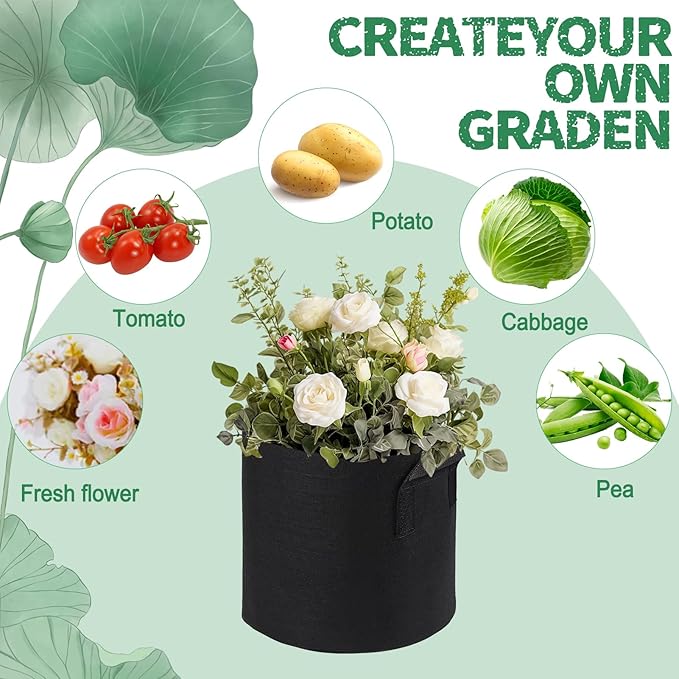 10 Pack Lily Plant Pots for Pond, Aquatic Pond Planter for Pond Reusable Pond Plant Basket Grow Bags for Pond, Aquatic Plants, Potato, Carrot, Onion, Flower