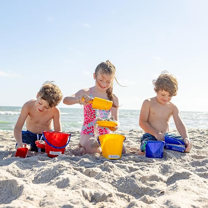Spielstabil Large Sand Pail Beach Toy (One Bucket Included - Colors Vary) - Holds 2.5 Liters - Made in Germany