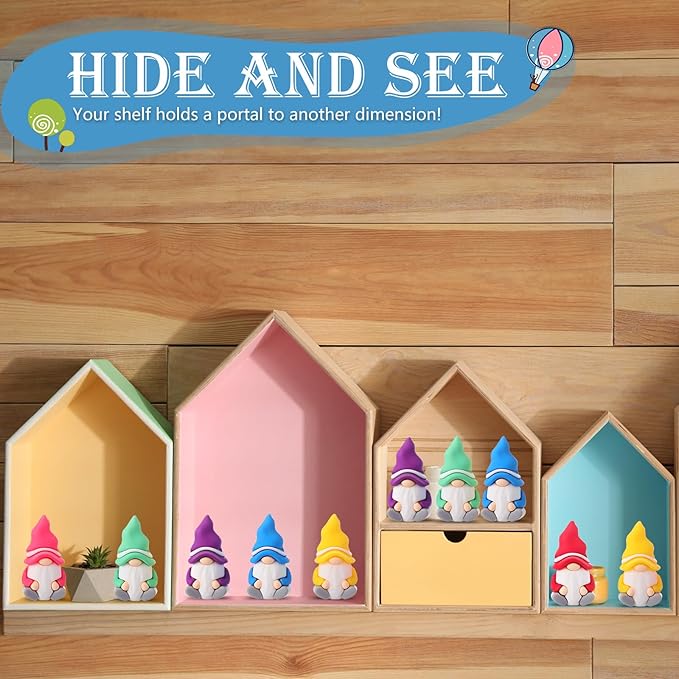 15 Pcs Mini Gnomes Figurines Tiny Fairy Resin Gnomes Statue Garden Bulk for Goody Bag Stuffers Filler Party Favors Gifts Decor Dwarf Statues Garden Dollhouse Micro Landscape Accessories