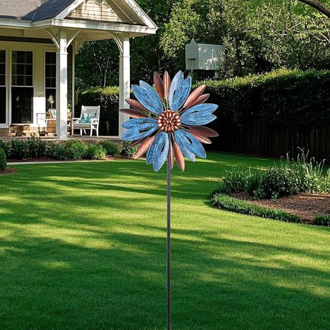 WONDER GARDEN Wind Spinners Outdoor - Metal Wind Spinner Windmill, Kinetic Wind Sculpture & Spinners for Yard Patio Lawn Decor