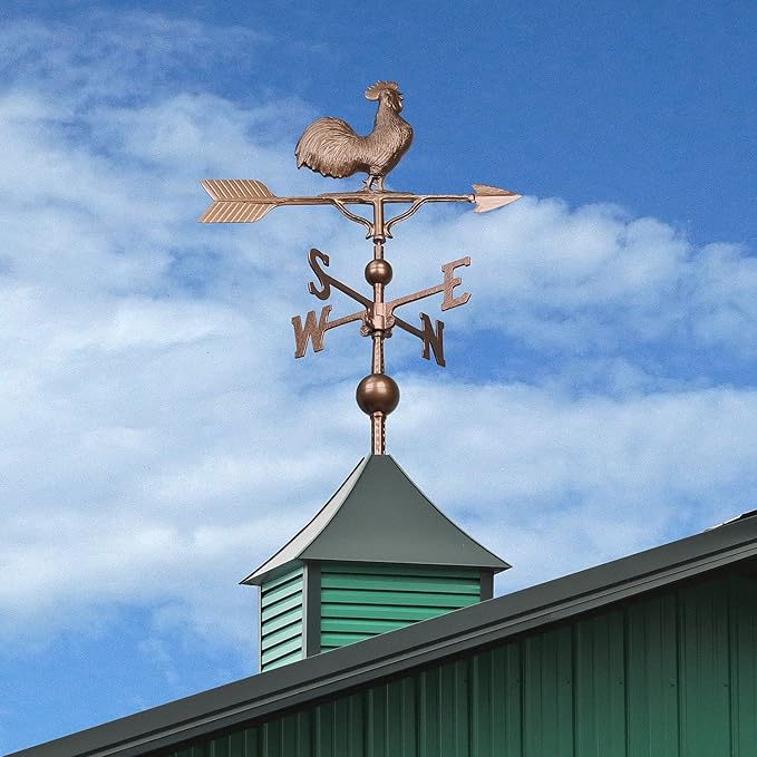 Address Number Store 32” Aluminum Deluxe 3D Rooster Weathervane 300 Series-Mount Included (Oil Rubbed)