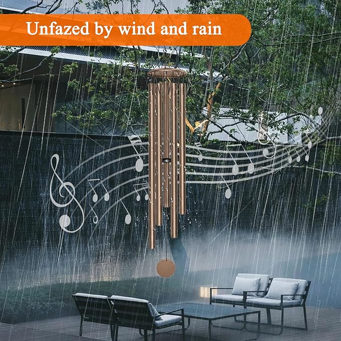 Large Wind Chimes for Outside Deep Tone, 65" Deep Tone Wind Chimes for Outside Porch Garden Patio Balcony Memorial Room Decor, Memorial Sympathy Gift for Loss of Loved One