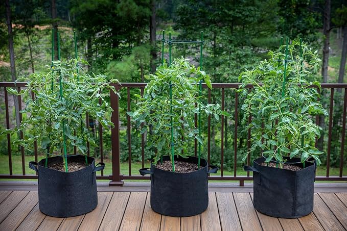 Gardzen 10-Pack 10 Gallon Grow Bags, 300G Thickened Aeration Fabric Pots with Handles, Heavy Duty Cloth Pots for Plants