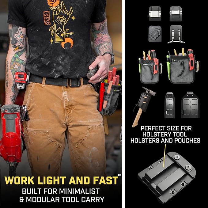 Modbelt | Modular EDC Tool Belt - 1.75 Inch Adjustable Black MIL-SPEC Nylon with Black Metal Buckle
