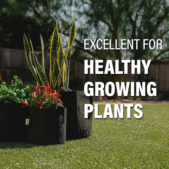 Humboldts Secret Fabric Grow Bags - Non Woven Fabric Plant Pots - Reusable Garden Bags - Plant Grow Bags for Indoor and Outdoor Plants - Thick Fabric Pots with Handles (5-Pack) (10 Gallon)