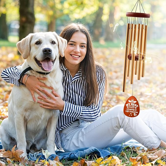 Dog Memorial Gifts for Loss of Dog, 25" Pet Memorial Gifts for Loss of Dogs Wind Chimes, Bereavement Gift for Cherished, Pet Remembrance Gift in Memory of Dogs