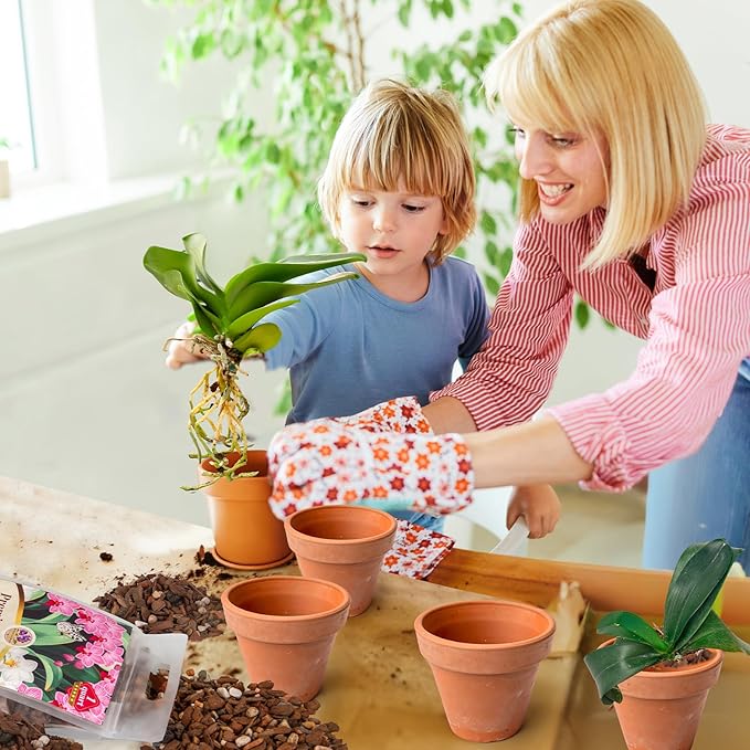 Orchid Bark Potting Mix with Pine Bark and Perlite, Fast Draining Orchid Soil for Healthy Roots, Ideal for Repotting Orchid and Orchid Bark for Indoor Plants (1 Quart)