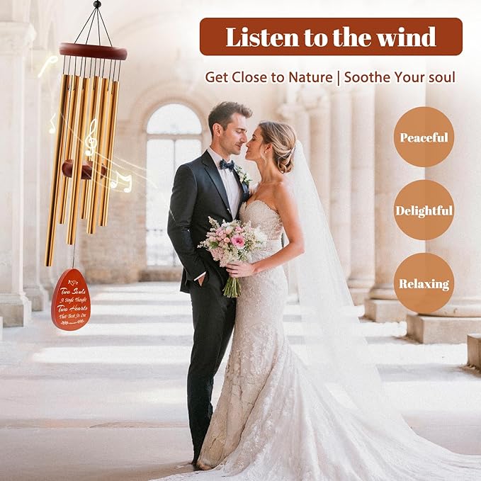 Wedding Gifts for Couples 2025, Engagement Gifts for Christmas Thanksgiving, Wedding Wind Chimes Gift for Newly Engaged Couples Bride, Marriage Gift for Newlyweds