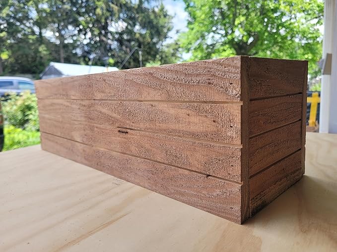 Handmade Cedar Wood Planter Box β Custom Small Indoor Outdoor Window Herb Box with Drainage Hole β Rustic Kitchen, Living Room, or Wedding Decor β Made in USA β Wood Flower or Plant Holder (24")