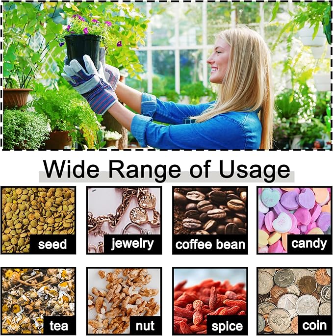 PABCK Clear Seed Envelopes Resealable (2.76x3.94 inch) Seeds Packets Small Plastic Bags for Spice Jewelry Parts Packaging with White Writable Block Self Seal Coins Envelope Garden Flower Organizer