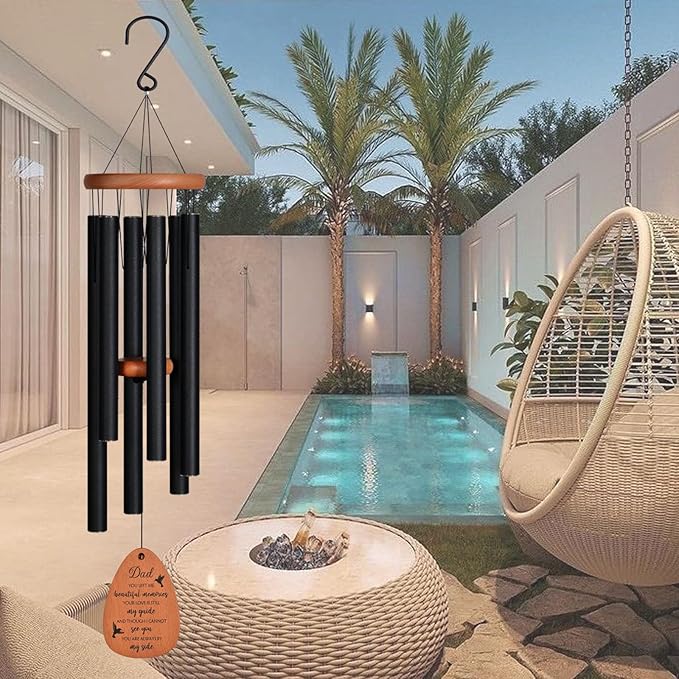 Memorial Wind Chimes for Loss of Dad, Bereavement Sympathy Gifts for Loss of Father, Windchimes in Memory of Dad, Home Decor & Outside Garden Patio
