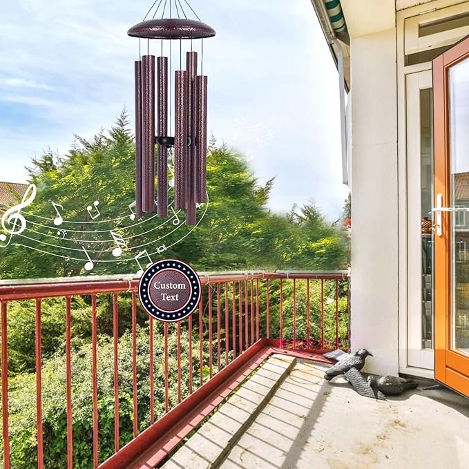 Personalized Wind Chimes for Military, Memory Gifts for US Veteran, Memorial Wind Chimes for Loss Loved One, Sympathy Gifts for Loss Soldiers Navy, Army, Air Force