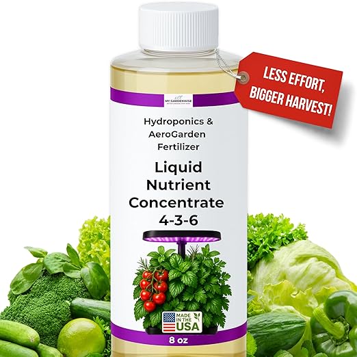 Liquid Plant Food ā Hydroponics Nutrients for Indoor House Plants, Tomato, Strawberry, Lucky Bamboo, Lettuce, Vegetable Garden & Herbs ā Aero Nutrients Liquid Fertilizer for All Growing Systems (32oz)
