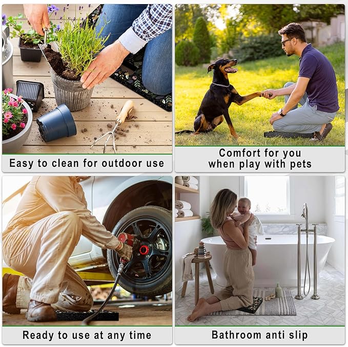 Extra Thick Kneeling Pad — Heavy Duty, Extra Large Foam Kneeler Mat for Gardening, Water & Dirt Resistant, Lightweight, Butterfly