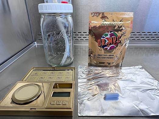 Supremely Clear Adaptive Liquid Culture Premix for Mushroom Cultivation - with Nutritional Profile Designed by Mycologist - Makes 10.5 Pints of LC. Complete with Free Tutorial. 100 Grams.