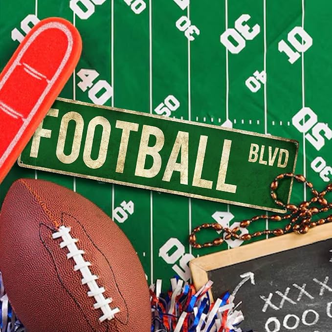 Football Gifts for Boys 8-12 Accessories Football Stuff Wall Decor for Boys Room Football Room Gear Teen Boys Birthday Christmas Vintage Wall Sign