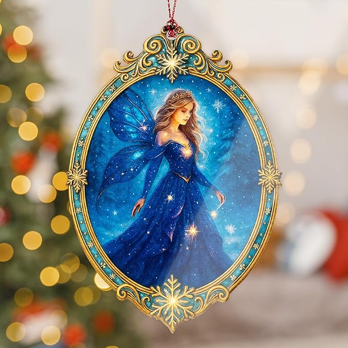 Fairy Ornament – Fantasy Gifts | Fairy Gifts for Women + Magical Fairy Decor – Christmas Fairy Ornament 2025 – Suncatcher Effect Window Hanging – Car Hanging Decoration