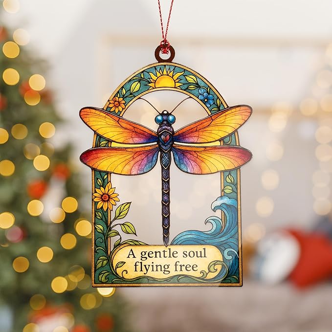 Christmas Ornaments - Dagonfly Ornament - Dragon Fly Gift for Women - Dragonfly Gifts - Dragonfly Ornaments - Christmas Ornament 2025 - White Elephant Gifts - Xmas Tree Hanging