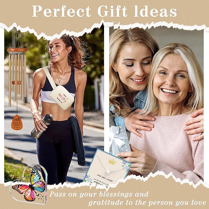Bestie Gifts for Women, Baskets Wind Chimes Gifts for Bestie, Friend Gift for Women Wind Chimes Mothers Day Unique Birthday Sister