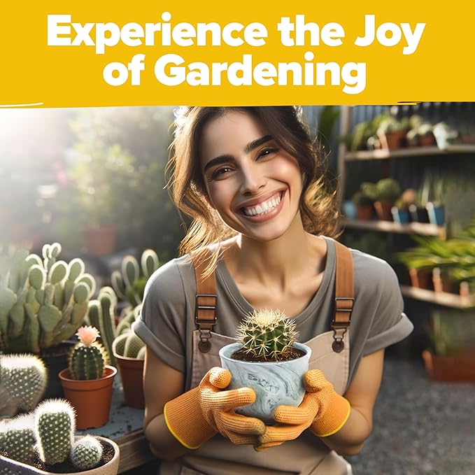Succulent & Cactus Grow Kit – Complete Plant Gift Set with 4 Ceramic Pots & Trays, 6 Seed Packs (3 Cactus, 3 Succulent), Plant Markers, Peat Pellets, Nutrients & Guide – Ideal Holiday & Birthday Gift