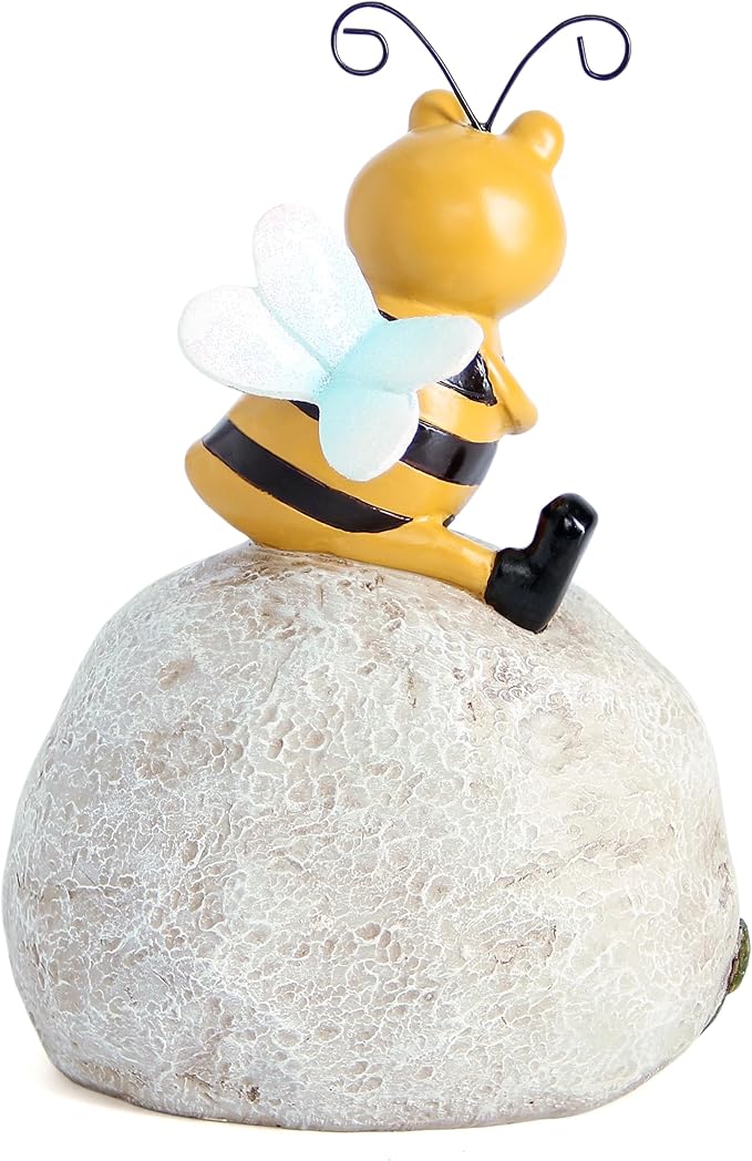 Garden Decor Bee Outdoor Statues Sculpture Bumblebee Figurine for Patio Lawn Porch Yard Backyard Honey Bees for Insect Lovers Gifts Garden Ornaments for Home Decor Spring Summer