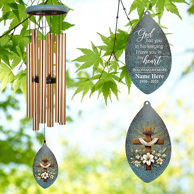 ASTARIN Wind Chimes for Loss of Loved One, Sympathy Gifts Wind Chime for Loss, Personalized Sympathy Windchimes in Memory of Mom/Dad, Memorial Gifts for Bereavement Condolences(Produced in USA)
