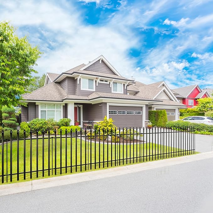 ARIFARO Decorative Metal Garden Fence 32" high x 24" Wide 5 Pack, Animal Barrier for Dog Pet,Border Garden Fencing for Outdoor Patio Lawn Yard Flower Bed