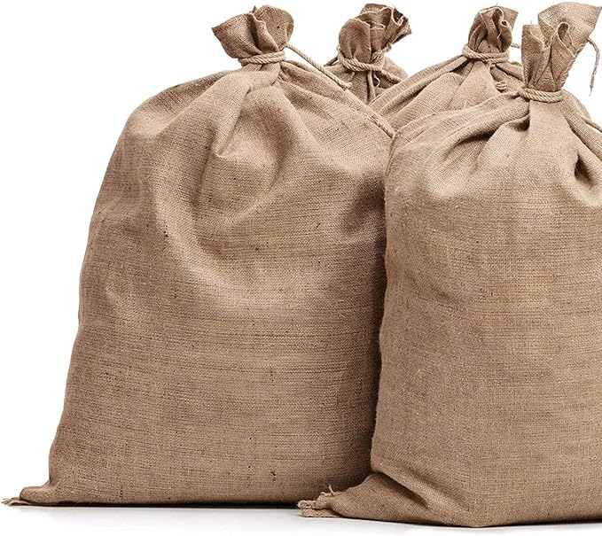 ZOENHOU 8 Packs 40 x 24 Inch Large Burlap Bags, Potato Sack Burlap Sacks for Gardening, Potato Sack Race Bags