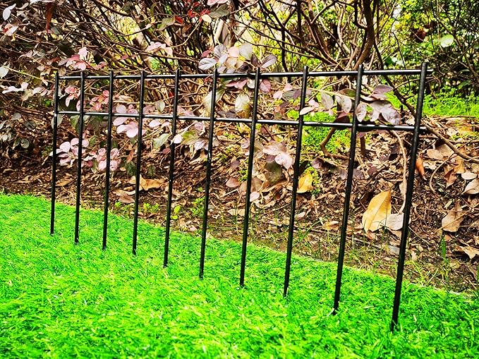 Adavin No Dig Fence Animal Barrier Fence,15 Pack 20 in(L) X10 in(H) Underground Garden Fencing with 2 in Spike Spacing Dog Fences for The Yard Metal Fence Ground Stakes for Outdoor Patio.Total 25 Ft