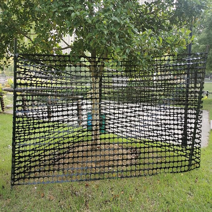 Safety Fence Garden Netting Roll 4 X 100 Feet with Zip Ties, Temporary Reusable Plastic Mesh Fencing Netting for Snow Fence, Animal Barrier, etc. (4' X 100‘ SW, Black)