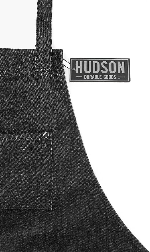 Hudson Durable Goods - Professional Grade Chef Apron for Kitchen, BBQ & Grill